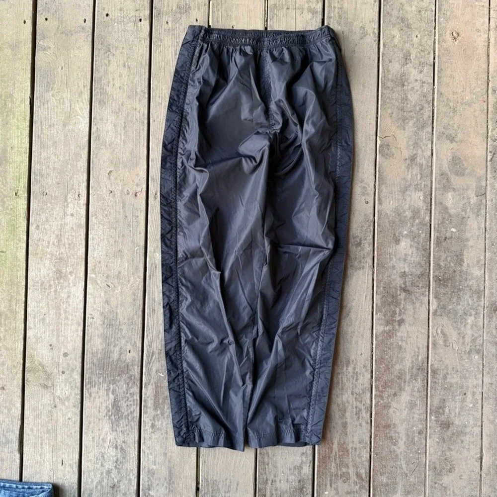Vintage Nike Black Nylon Track Pants Zipper Sides